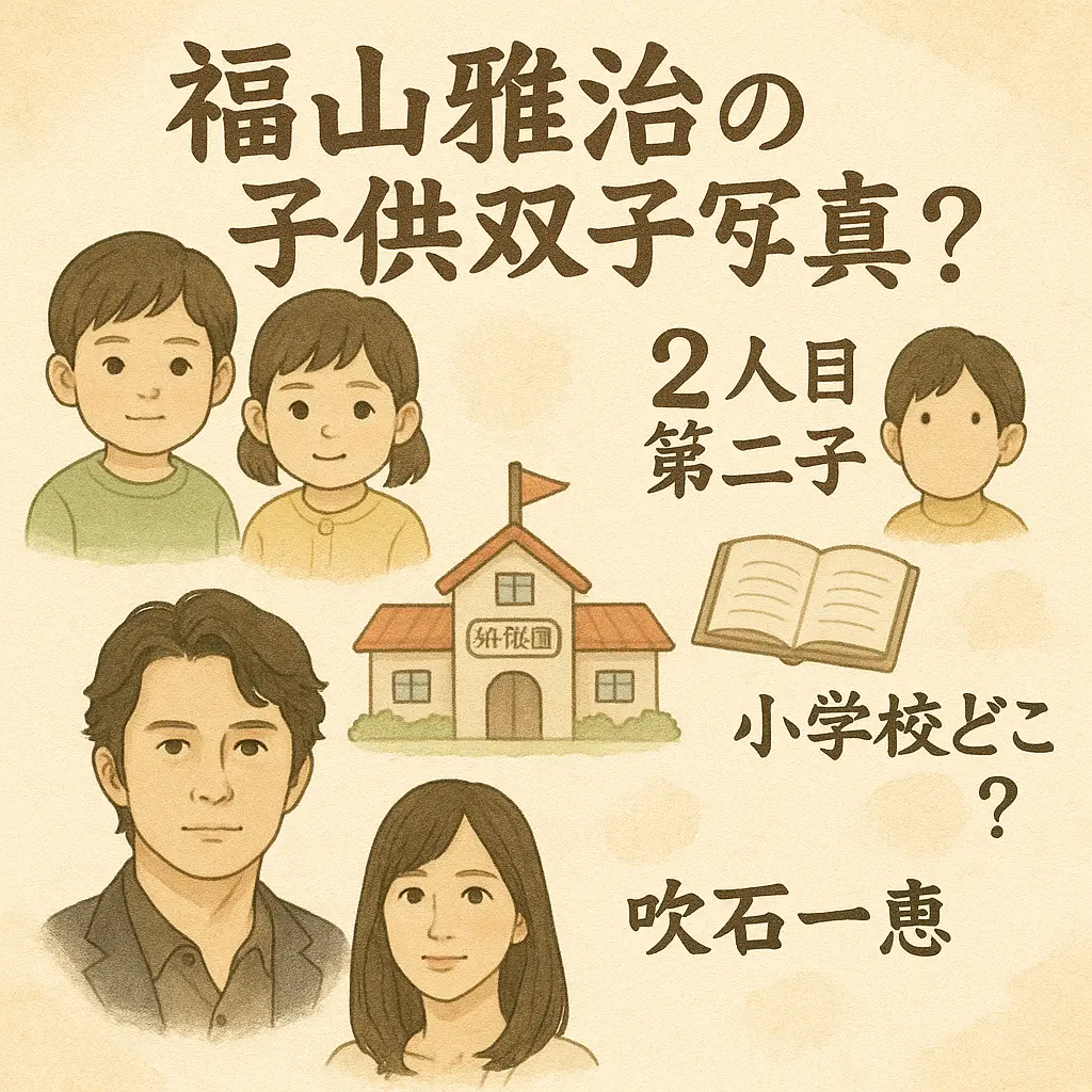 福山雅治の子供双子写真？2人目第二子？幼稚園学習院青山学院？慶応？小学校どこ？吹石一恵 