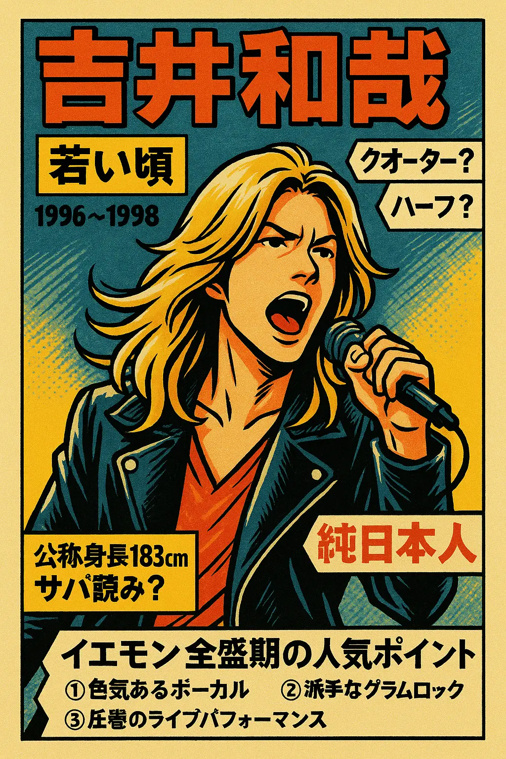 吉井和哉の若い頃昔画像が美しい?かっこいい？クオーター？ハーフ？坊主イケメン！身長サバ？ロビン 由来？
