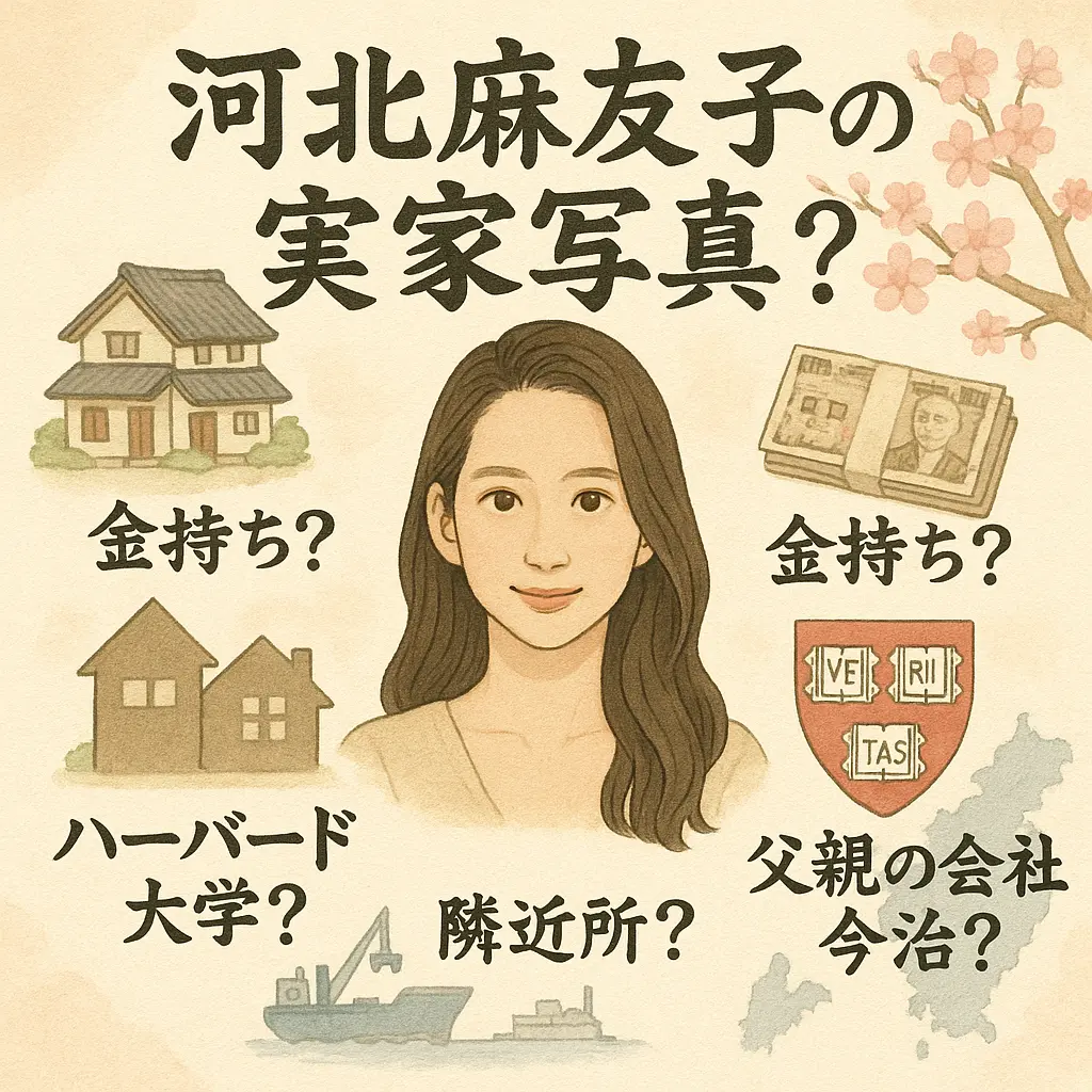 河北麻友子の実家写真？金持ち？隣近所？ハーバード大学？父親の会社今治？
