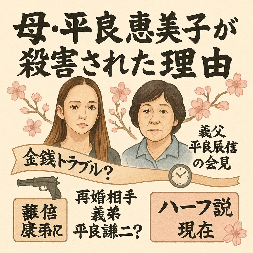 安室奈美恵のなぜ母（平良恵美子）が殺された理由死因？金銭トラブル？再婚相手義弟平良謙二？義理の父会見平良辰信現在！ハーフ
