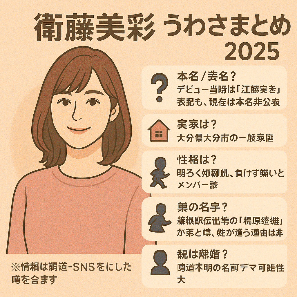 衛藤美彩の実家や本名なぜ芸名？性格？弟の名字駅伝で梶原？親離婚？木付琳