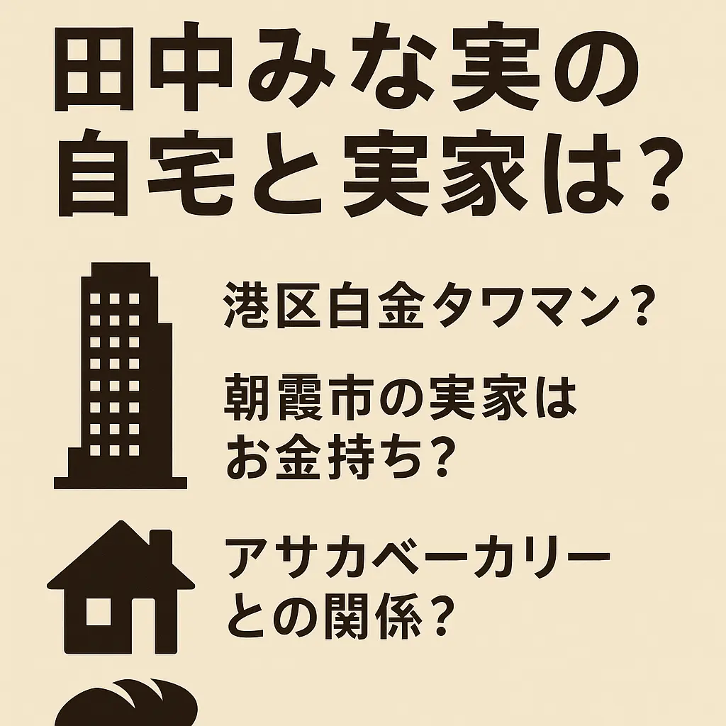 田中みな実の自宅場所と実家は金持ち？港区白金タワーマンション？朝霞市どこ！埼玉朝霞ベーカリー！