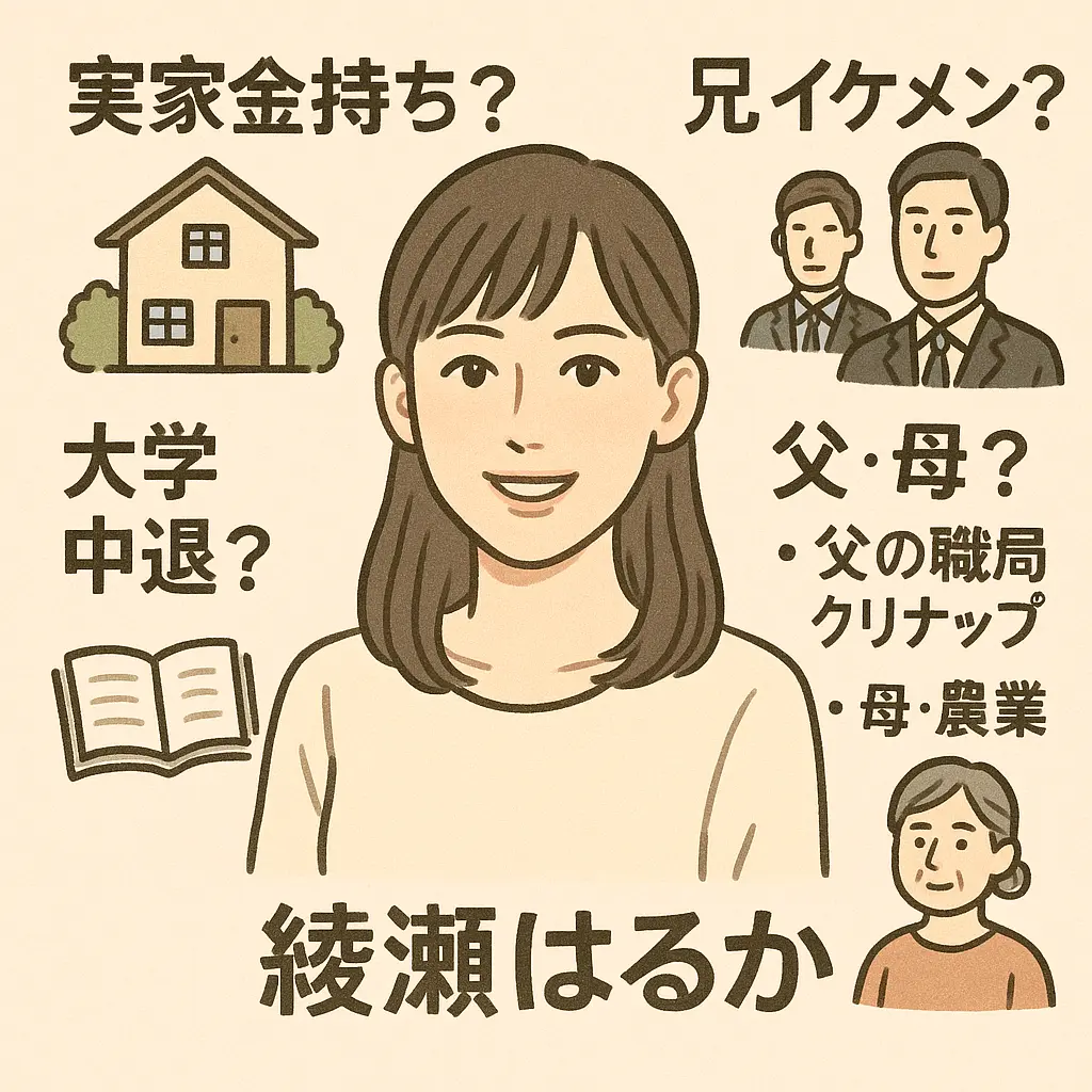 綾瀬はるかの実家金持ち写真？兄イケメンや大学？父の職業クリナップ？母親