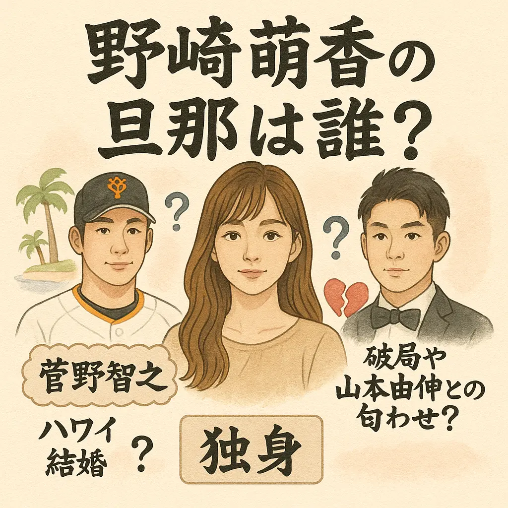 野崎萌香の旦那は誰？菅野智之ハワイ結婚？破局や山本由伸との匂わせ？独身