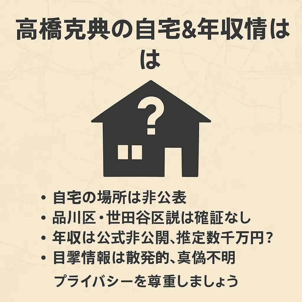 高橋克典の自宅場所?年収？目撃?品川区世田谷区どこを調査