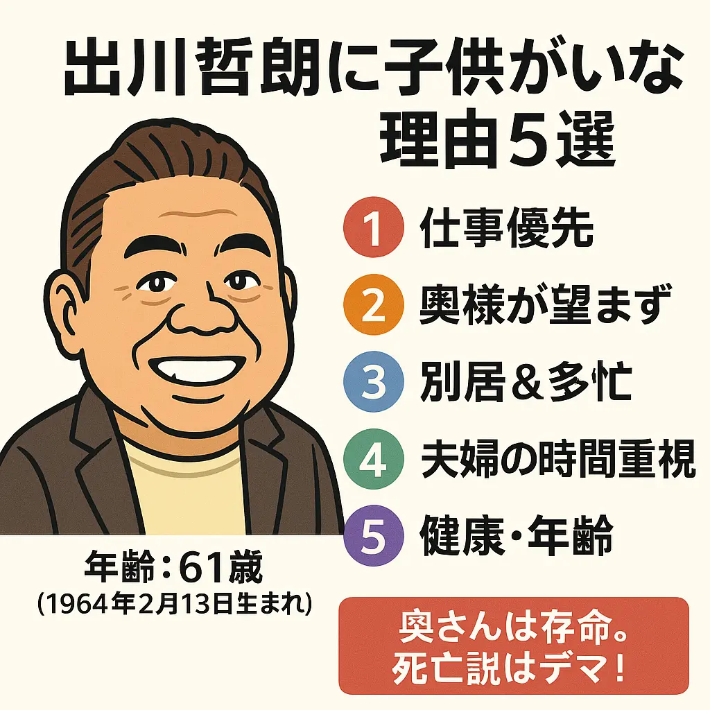 出川哲朗に子供がいない理由5選なぜ？奥さん死因病気なぜ？年齢を調査？